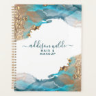 Blue And Gold Modern Art Liquid Watercolor Ink