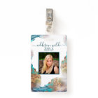 Blue And Gold Modern Liquid Watercolor Salon ID