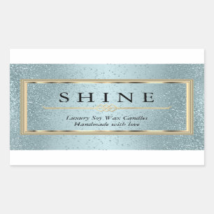 Blue and Gold  Rectangular Sticker