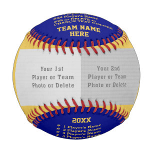 Blue and Gold, Senior Night Baseball Gift Ideas. 