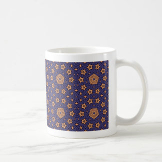 Blue and gold starry mug