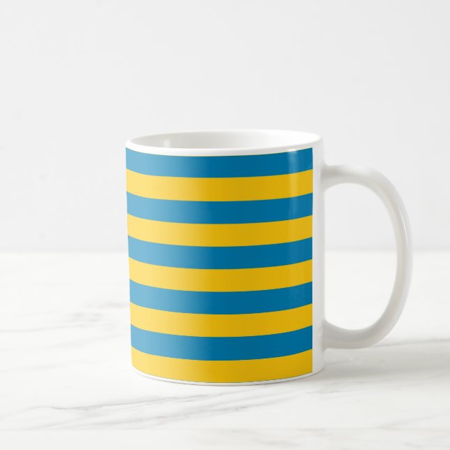 Blue and Gold Stripes Mug (Right)