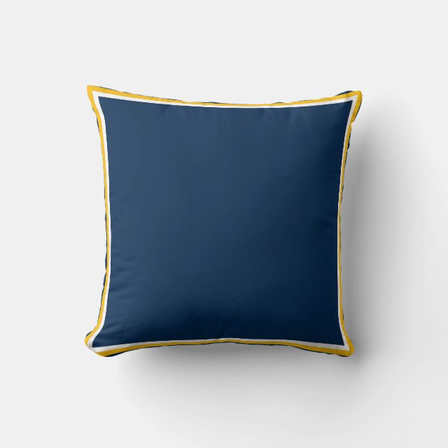 Blue and Gold Throw Pillow (Front)