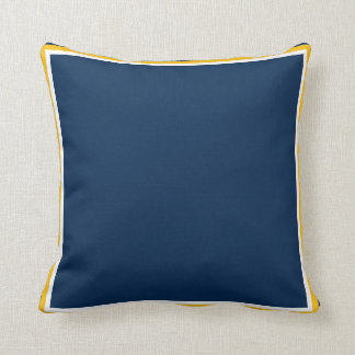 Blue and Gold Throw Pillow