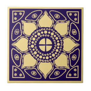 Blue and Gold Tile