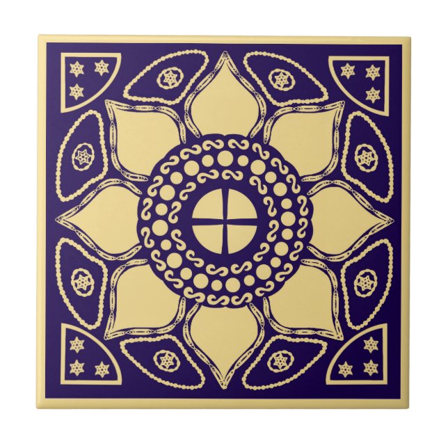 Blue and Gold Tile (Front)