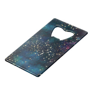 Blue and Gold Under the Stars Night Sky