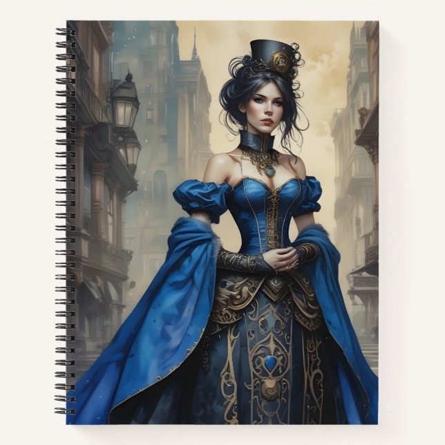 Blue and Gold Vapor Notebook (Front)