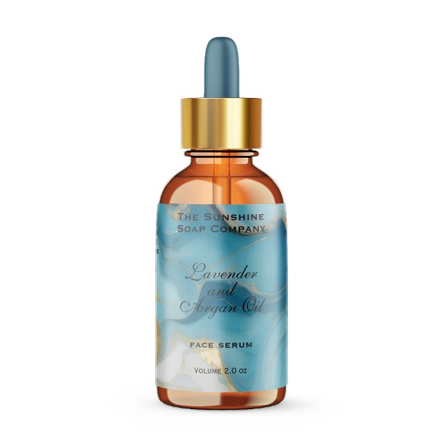 Blue and Gold Waterproof Cosmetics Dropper Bottle (Creator Uploaded)