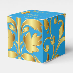 Blue and Gold Wedding Favours Box