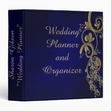 Blue and Gold Wedding Planner and Organiser