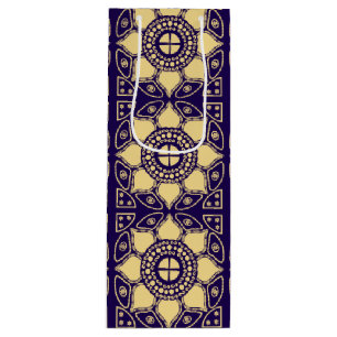 Blue and Gold Wine Gift Bag