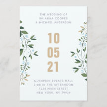 Blue and Gold Wreath Winter Wedding