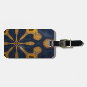 Blue and Golden Ornamental Egg Luggage Tag
