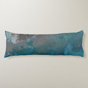 Blue and gray Marble Texture Body Cushion