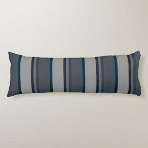 Blue and gray stripes body cushion