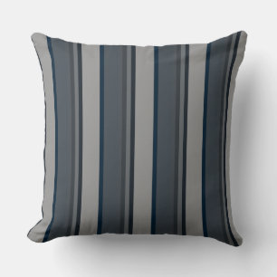 Blue and gray stripes cushion