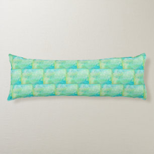 Blue and Green Abstract Art Body Cushion