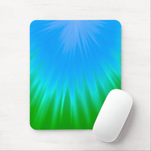 Blue and Green Abstract Mouse Mat
