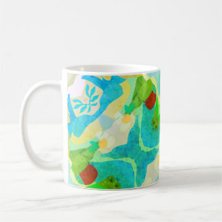 Blue and Green Abstract Mug – Calm Nature