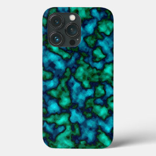Blue and Green Abstract Pattern  iPhone 13 Pro Case