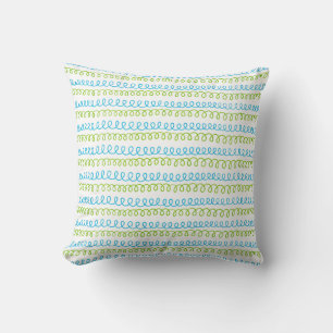 Blue and Green abstract pattern Cushion