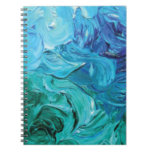 Blue and Green Acrylic Painting The Abstract Art Notebook