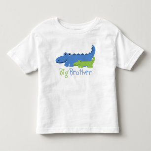 Blue and Green Alligator Big Brother Toddler T-Shirt