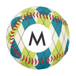 Blue And Green Argyle Baseball