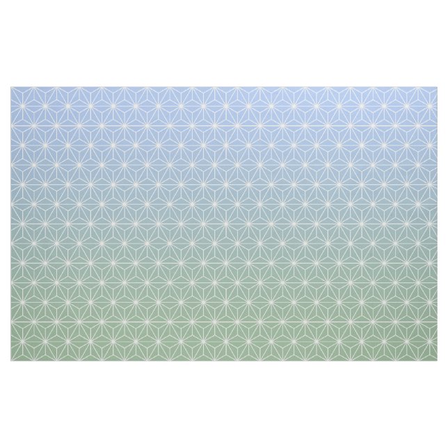 Blue and Green Asanoha (small sasle) Fabric (Fat Quarter)