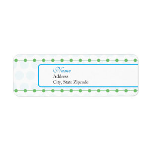 Blue and Green Baby Shower Return Address Label