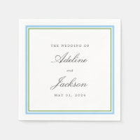 Blue and Green Border Classic Traditional Wedding