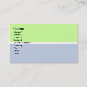 Blue and Green Business Card