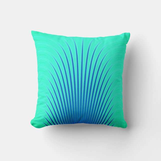 Blue and Green Chic Stylish Pattern Cushion (Front)