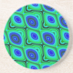 blue and green coaster
