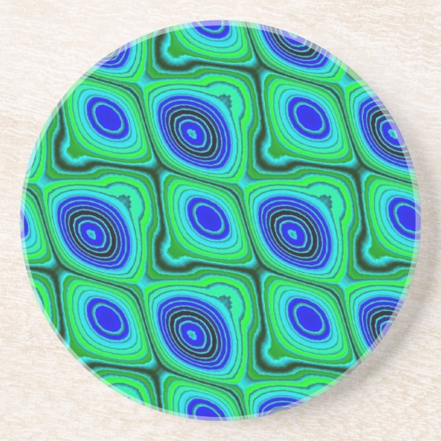 blue and green coaster (Front)