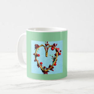Blue and Green Colourful Mother's Day Heart Coffee Mug