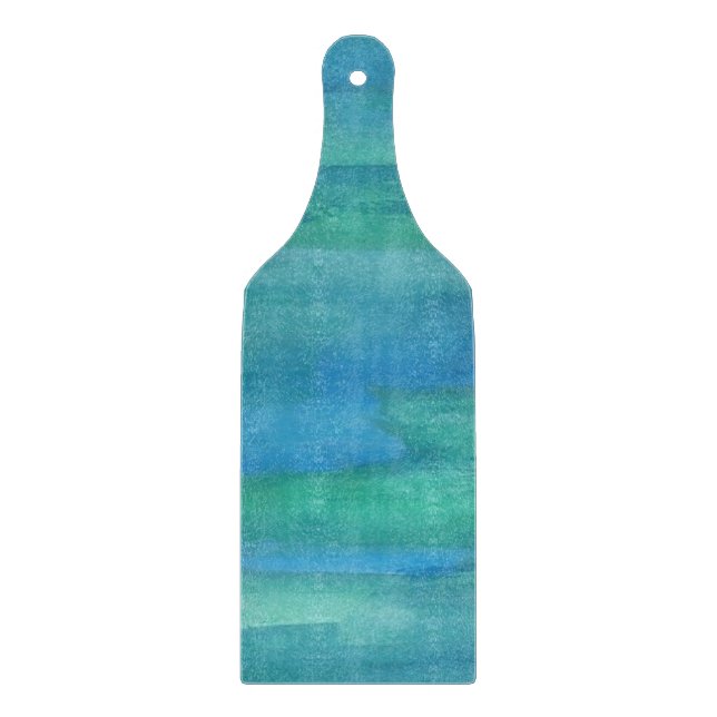 Blue and Green Earth Tones  Cutting Board (Front)