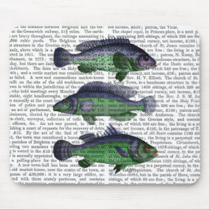 Blue and Green Fish Trio Mouse Mat