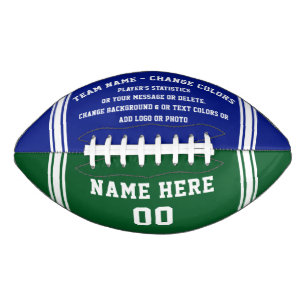 Blue and Green Football, Personalized Football American Football