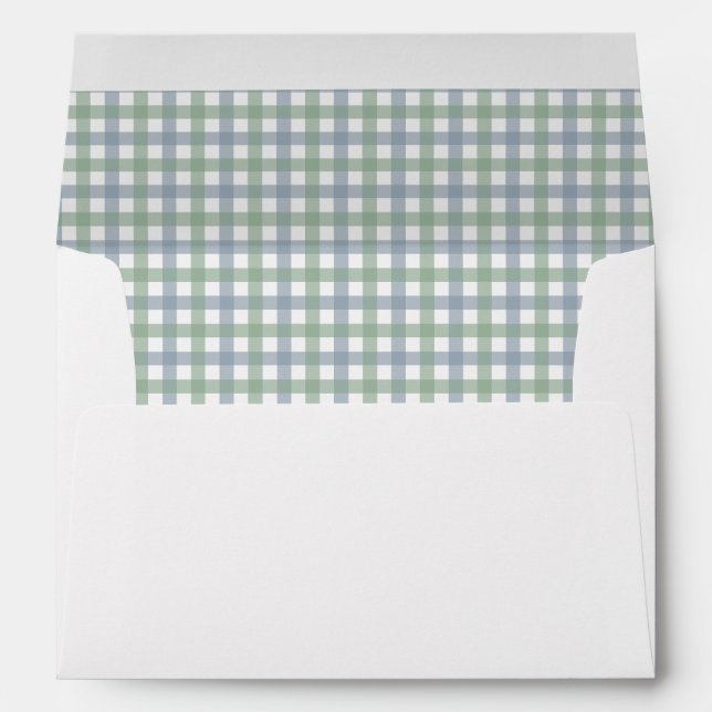 Blue and Green Gingham Envelope (Back (Bottom))