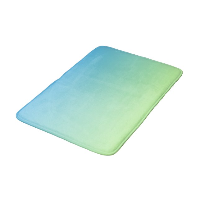 Blue and Green Gradient Bath Mat (Angled)