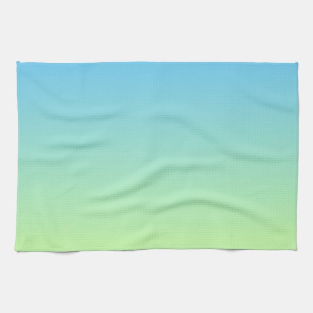 Blue and Green Gradient Tea Towel (Horizontal)