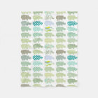 Blue And Green Hippo Blanket