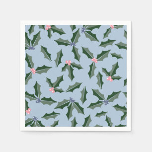 Blue and Green Holly Napkin