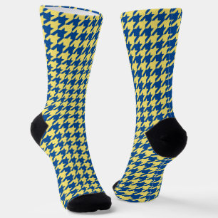 Blue and green Houndstooth Socks