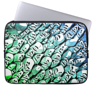 Blue and Green Laptop Sleeve