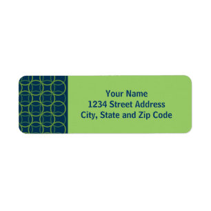 Blue and Green Modern Circle Pattern