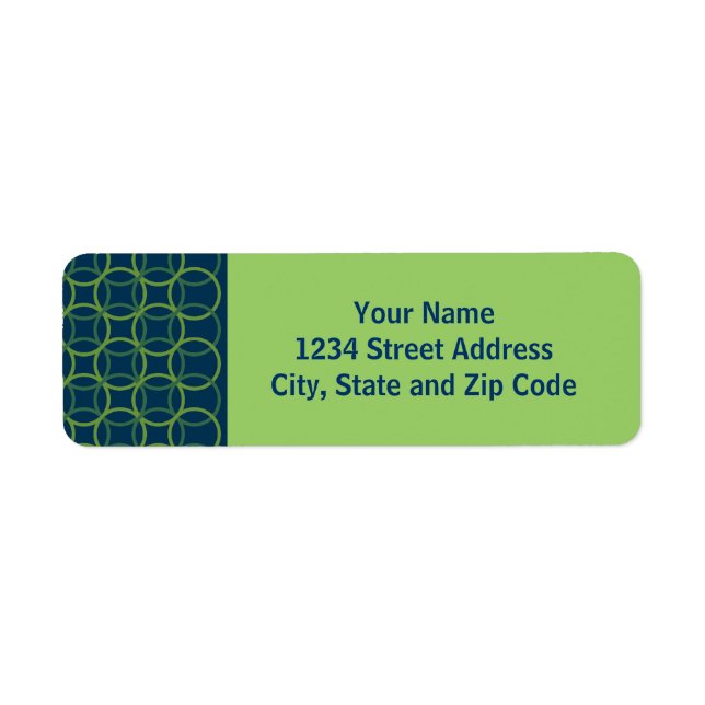 Blue and Green Modern Circle Pattern (Front)