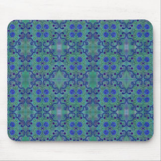 Blue and green mouse mat
